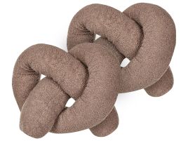 Set of 2 Teddy Cushions 172x14cm Brown