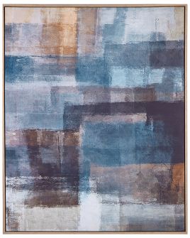 Abstract Framed Canvas Wall Art 83 x 103 cm Multicolour PULSANO