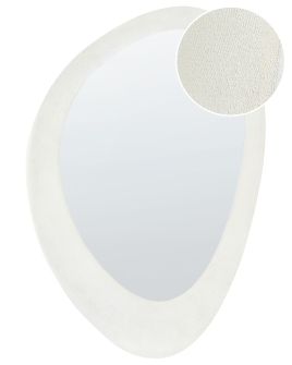 Velvet Wall Mirror 60x90cm White