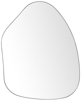 Metal Wall Mirror 70x92cm Black