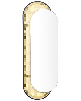 Rattan Wall Mirror 51x143cm Light