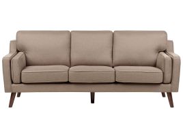 3 Seater Fabric Sofa Brown LOKKA