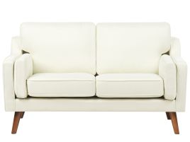 2 Seater Fabric Sofa Off-White LOKKA