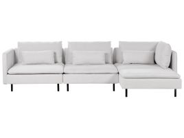 Left Hand Modular Fabric Corner Sofa Grey EGERIS