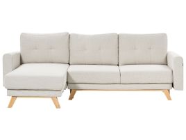 Right Hand Corner Fabric Sofa Beige SIRO