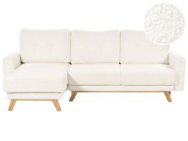 Right Hand Boucle Corner Sofa White SIRO
