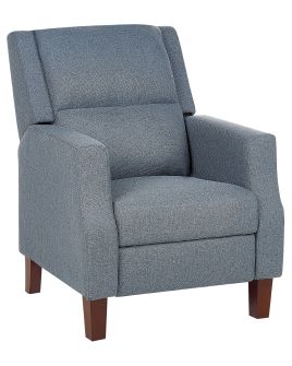 Fabric Recliner Chair Blue EGERSUND