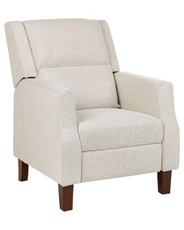 Fabric Recliner Chair Beige EGERSUND