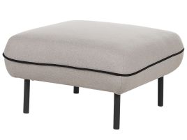 Fabric Ottoman Light Grey TONSBERG