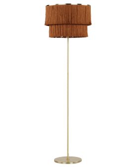 Metal Floor Lamp Brown PERISTERI