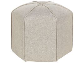 Linen Pouffe Beige WISHEK