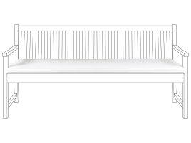 Bench Seat Pad Cushion 169 x 50 cm White VIVARA