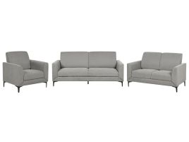 Fabric Living Room Set Grey FENES