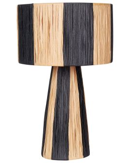 Raffia Table Lamp Natural and Black WELMEL