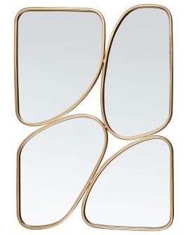 Metal Wall Mirror 70x100cm Gold