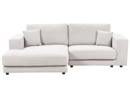 Right Hand 3 Seater Corner Sofa White LOFOTEN
