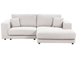 Left Hand 3 Seater Corner Sofa White LOFOTEN