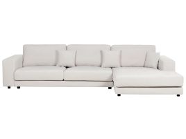 Left Hand 4 Seater Corner Sofa White LOFOTEN