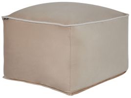 Velvet Pouffe Sand Beige DAREYN