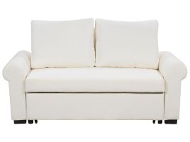 Fabric Sofa Bed Cream SILDA