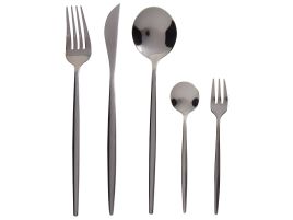 30 Piece Cutlery Set Black RIGATONI