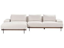 Right Hand Corner Fabric Sofa Beige MARIFERD