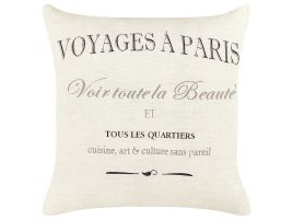 Set of 2 Linen Cushions 50x50cm White