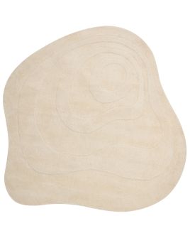 Viscose Area Rug 160x160cm Beige