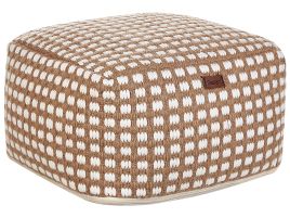 Cotton Pouffe Beige CHILAR