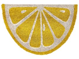 Coir Doormat Lemon Shape Yellow IJEN