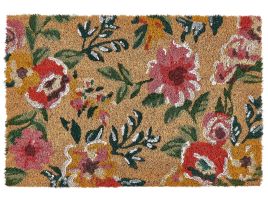 Coir Doormat Floral Pattern Multicolour KITA