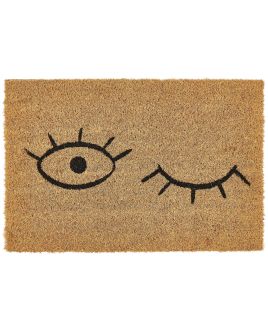 Coir Doormat Eye Motif Natural TAPULAO