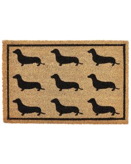 Coir Doormat Dog Motif Natural SIKARAM