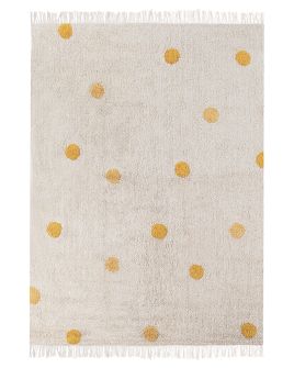 Cotton Kids Rug 140x200cm Beige and Yellow