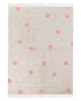 Cotton Kids Rug 140x200cm Beige and Pink