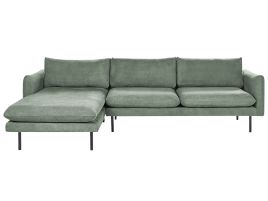 Fabric Corner Sofa Right Hand Green VINTERBRO