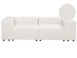 2 Seater Modular Boucle Sofa White APRICA