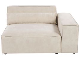 Left Hand Velvet Corner Seat Beige HELLNAR