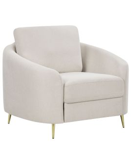 Fabric Armchair Light Beige TROSA