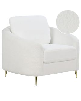 Boucle Armchair White TROSA