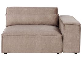 Left Hand Fabric Corner Seat Brown HELLNAR