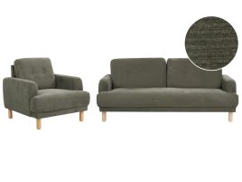 Corduroy Living Room Set Dark Green TUVE
