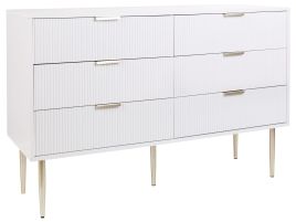 EPHRATA White Chest of Drawers - Large-sized, 6 Drawers