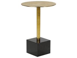 Metal Side Table Gold and Black COLIBRI