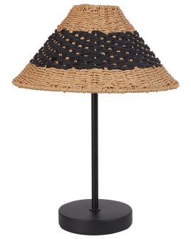 Paper Rope Table Lamp Beige and Black MOMBA
