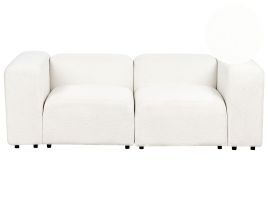 2 Seater Modular Boucle Sofa White FALSTERBO