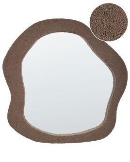 Boucle Wall Mirror 79x80cm Brown