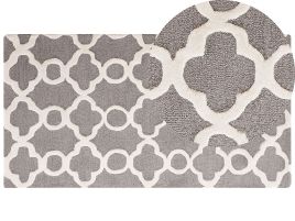 Wool Area Rug 80x150cm Grey
