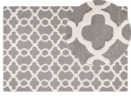 Wool Area Rug 140x200cm Grey