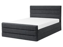 Fabric EU King Size Bed Grey VALBONNE